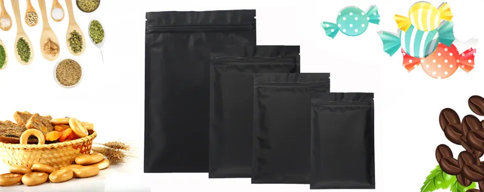 Sachets Zip Alimentaires Hermétiques - Lot de 50 en Aluminum