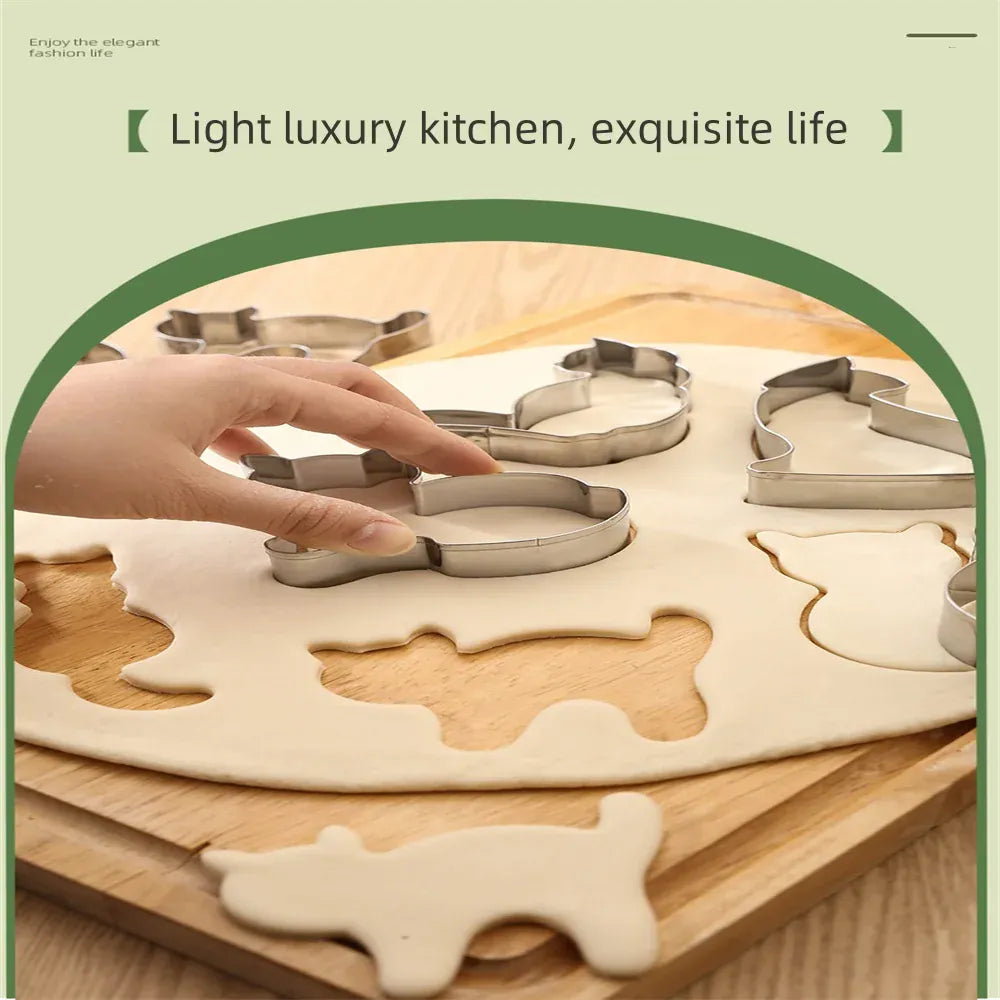 Emporte-pièces en inox 9 pièces - Formes de chats pour biscuits emportepieces