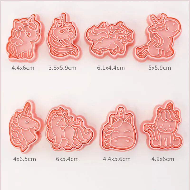 Emporte-pièces à Biscuits - Set de 8 Découpeurs en Plastique 3D emportepieces