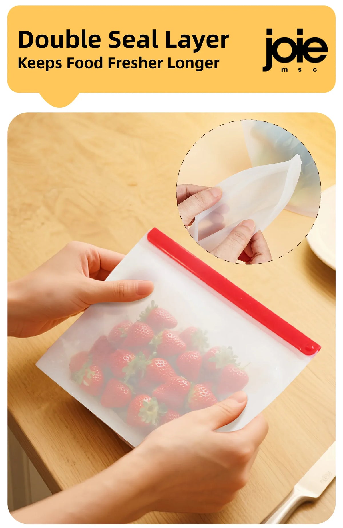 Sachets Silicone Réutilisables Hermétiques - Lot de 2 Pièces