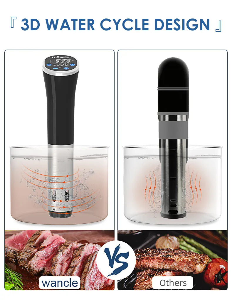 Cuiseur Sous Vide à Immersion 1100W Écran LCD Étanche IPX7 sv
