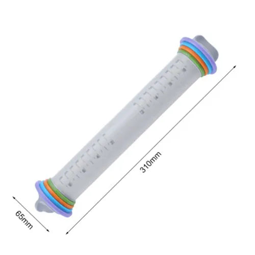 Rouleau à pâtisserie en silicone ajustable avec anneaux d'épaisseur interchangeables rouleaupatisserie