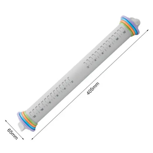 Rouleau à pâtisserie en silicone ajustable avec anneaux d'épaisseur interchangeables rouleaupatisserie
