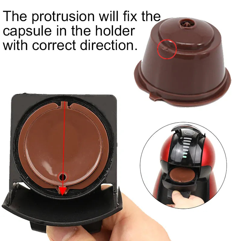 Capsule Café Réutilisable Dolce Gusto Lot de 10 Avec Cuillère et Brosse capsule