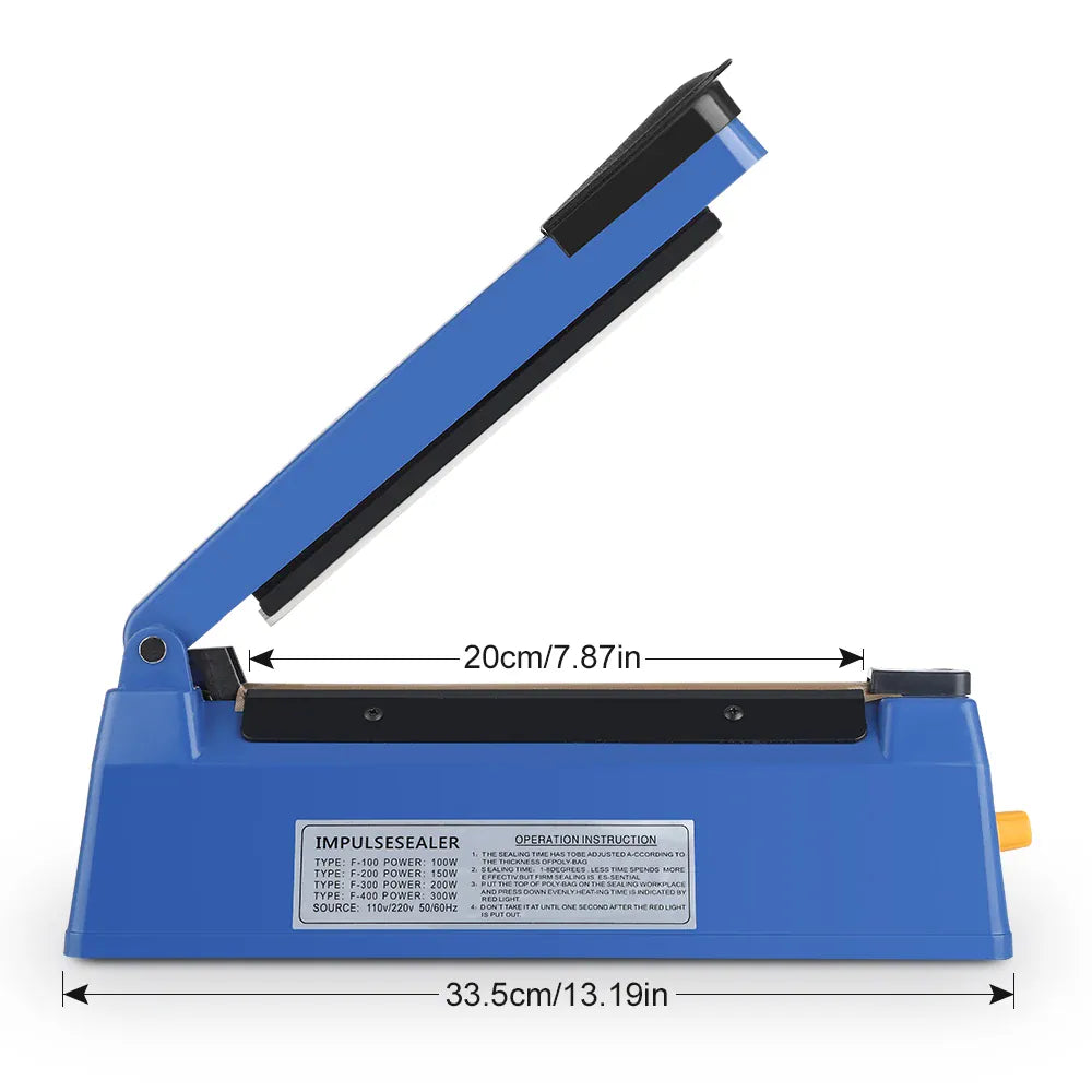 Scelleuse Alimentaire 200mm pour Emballage de Nourriture 220V sv