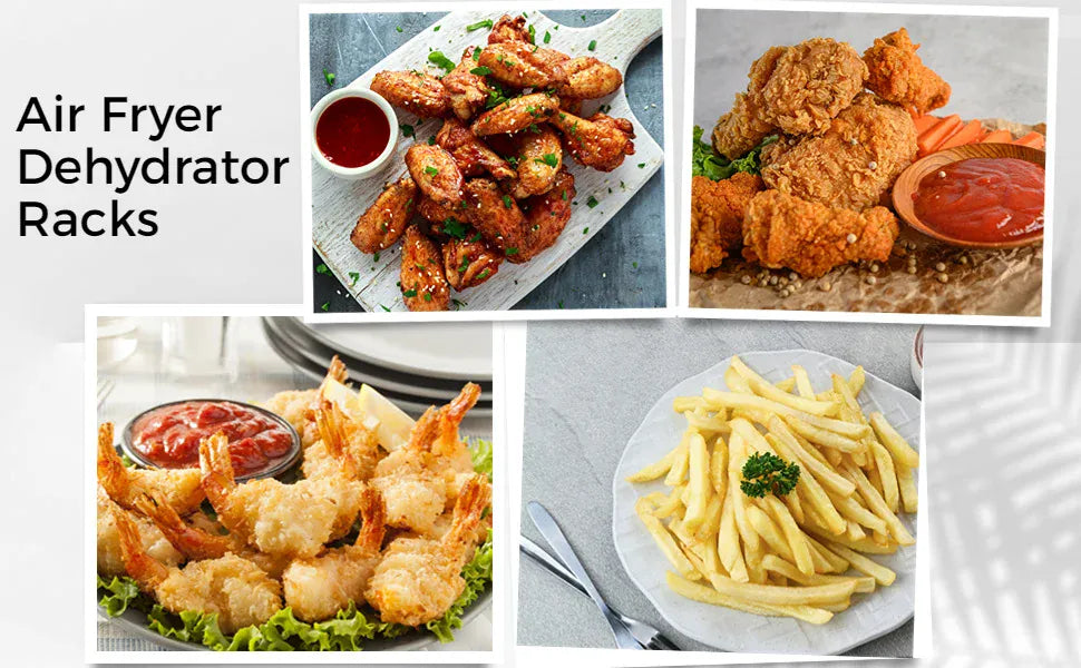 Grille Inox Air Fryer 3 Niveaux Empilable - Accessoire Cuisine Air Fryer