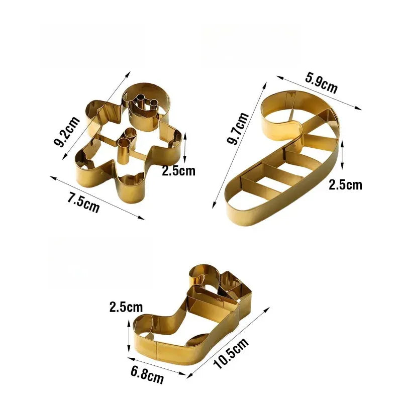 Emporte-pièces de Noël en Acier Inoxydable – Set de 6 Formes Festives emportepieces