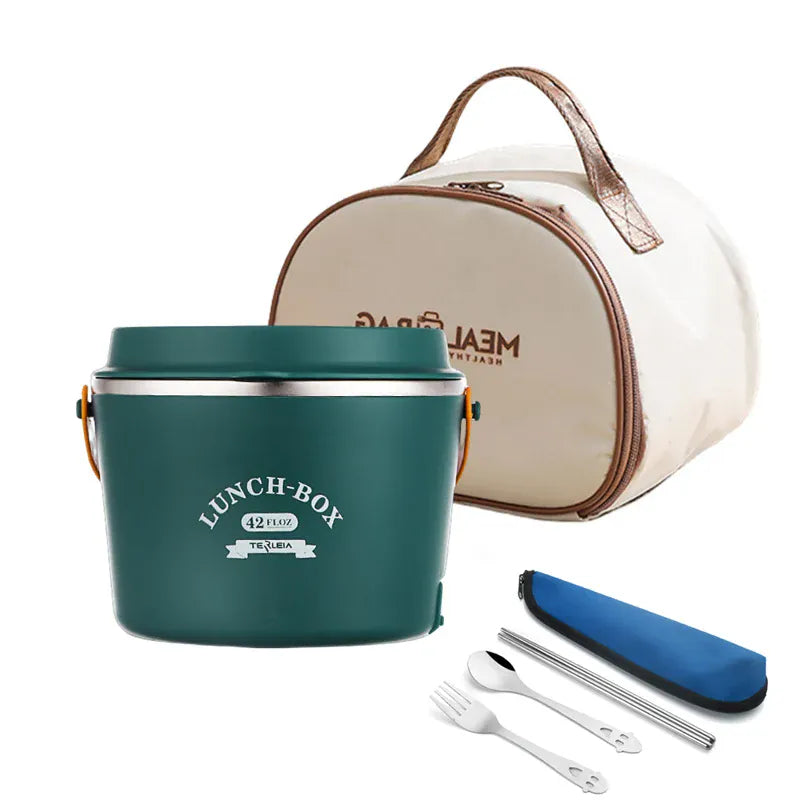 LunchBox Chauffante Électrique Acier Inoxydable 304 — 1,2 L / 48 W / 12 V-220 V lunchboxchauf