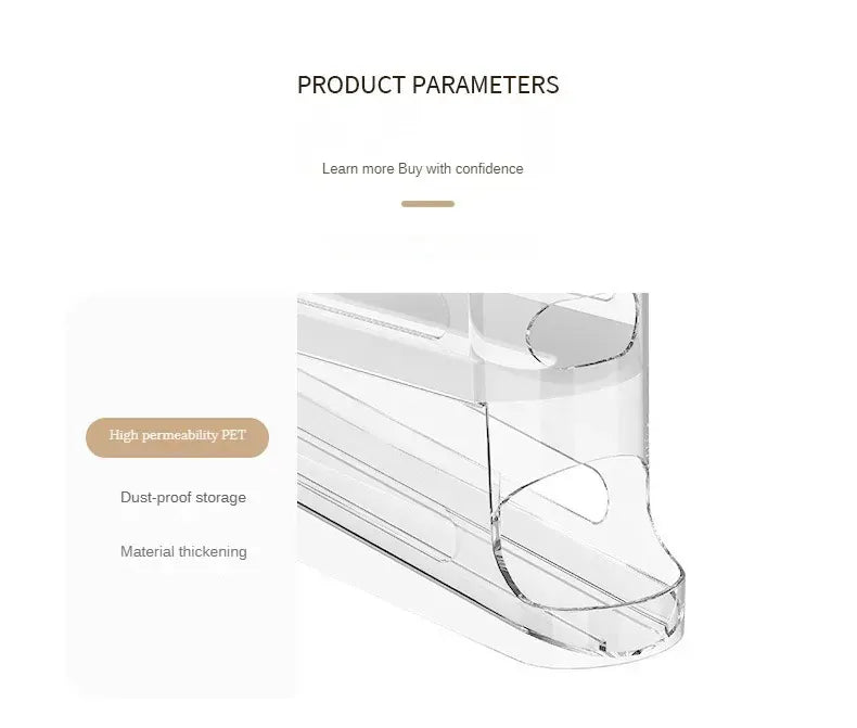 Organiseur Frigo Range-Œufs à Rouleau 12 Œufs - Empilable et Pratique