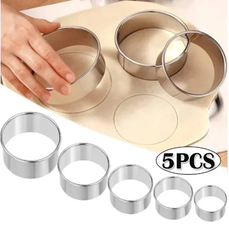 Emporte-pièces en Acier Inoxydable - 5 Pièces pour Pâtisserie emportepieces