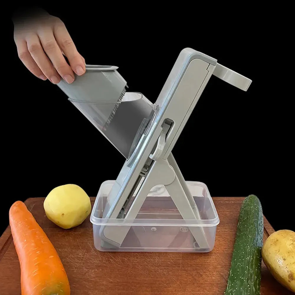 Mandoline Coupe-Légumes Multifonction 4-en-1 — Julienne 3/7 mm Mandoline