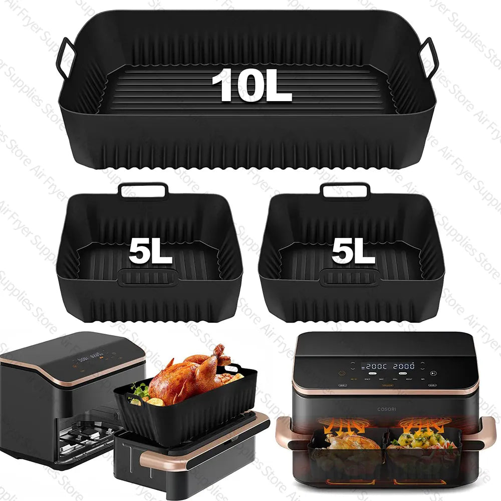 Moule Silicone Réutilisable Air Fryer 10L pour Friteuse 10L Air Fryer