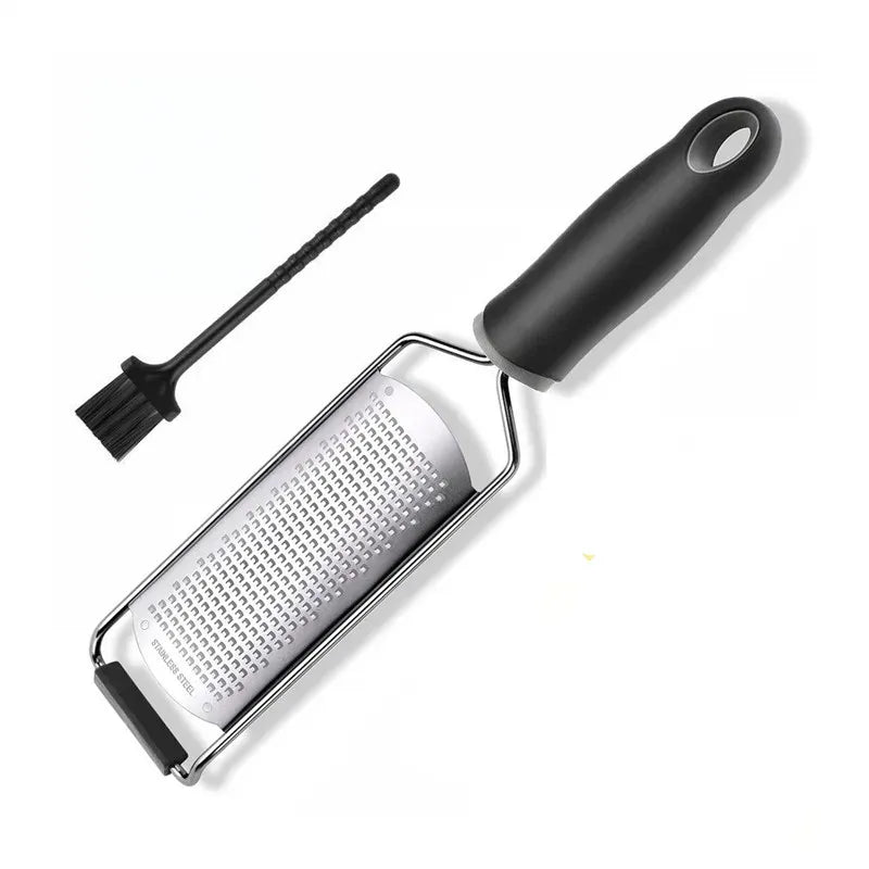 Zesteur en Acier Inoxydable pour Agrumes et Fromage | Avec Brosse zesteur