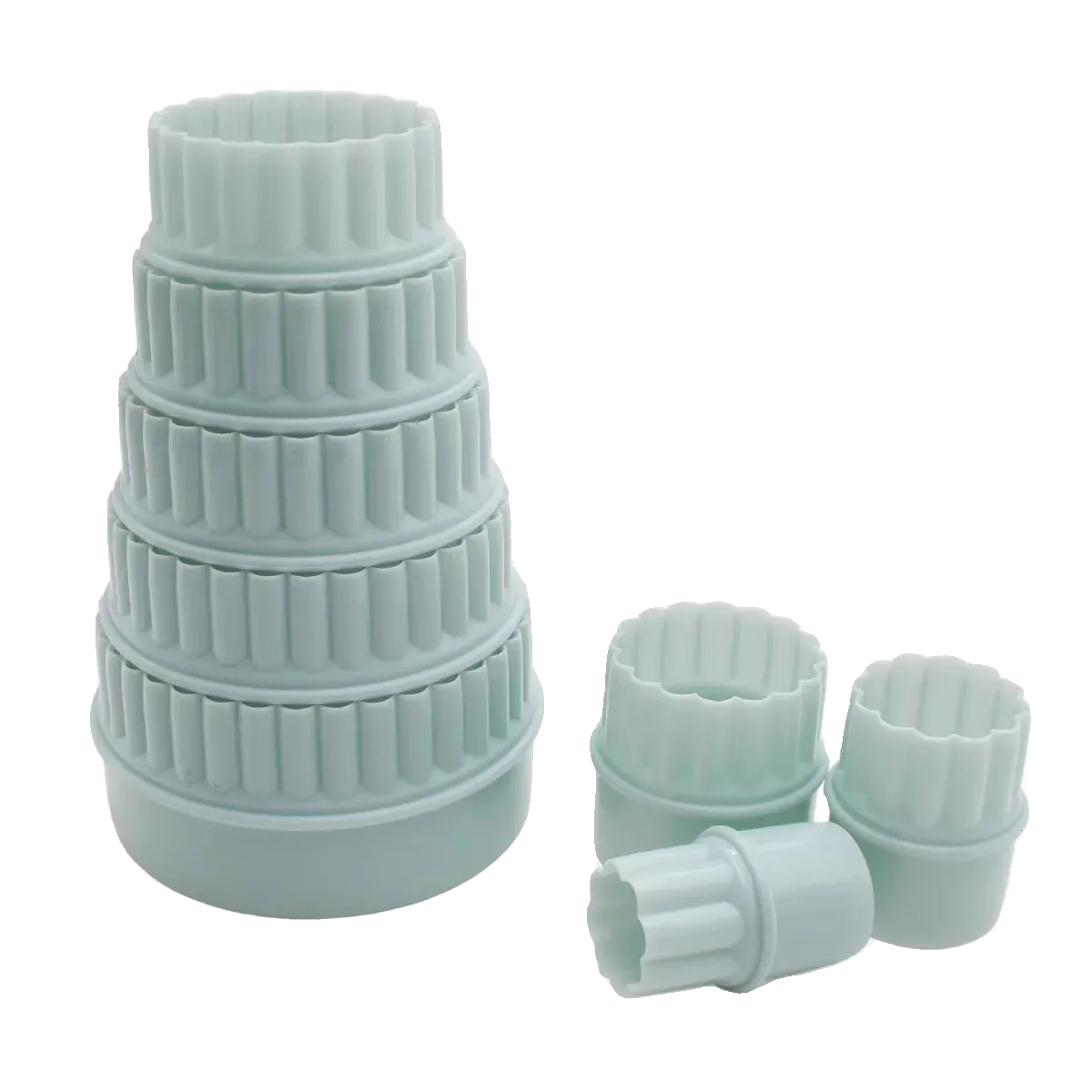 Emporte-pièces en plastique double face - Motif dentelle 8 pièces emportepieces