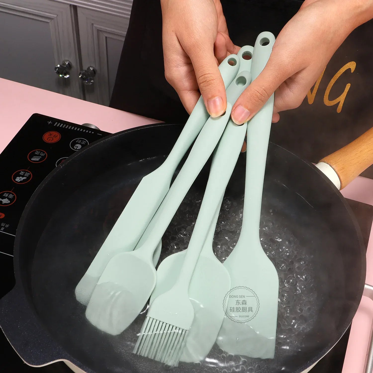 Set Ustensiles Silicone 6 pièces pour Pâtisserie | Résistants à la Chaleur spatule en silicone