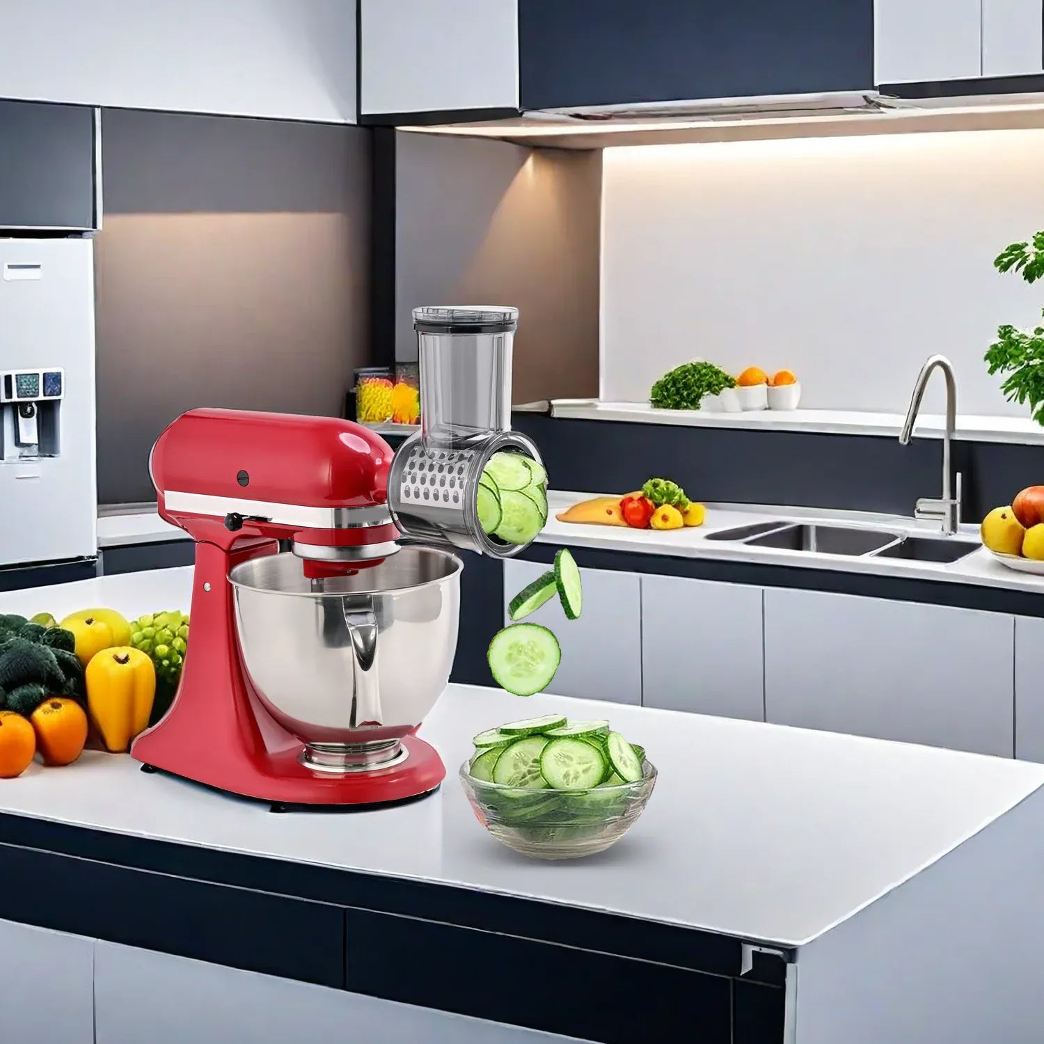 Kit Accessoires Trancheur & Déchiqueteur 5 Lames pour Robots KitchenAid KitchenAid