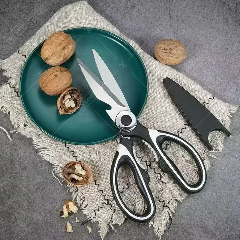 Ciseaux de cuisine inox multifonctions pour couper viandes et os ciseaux