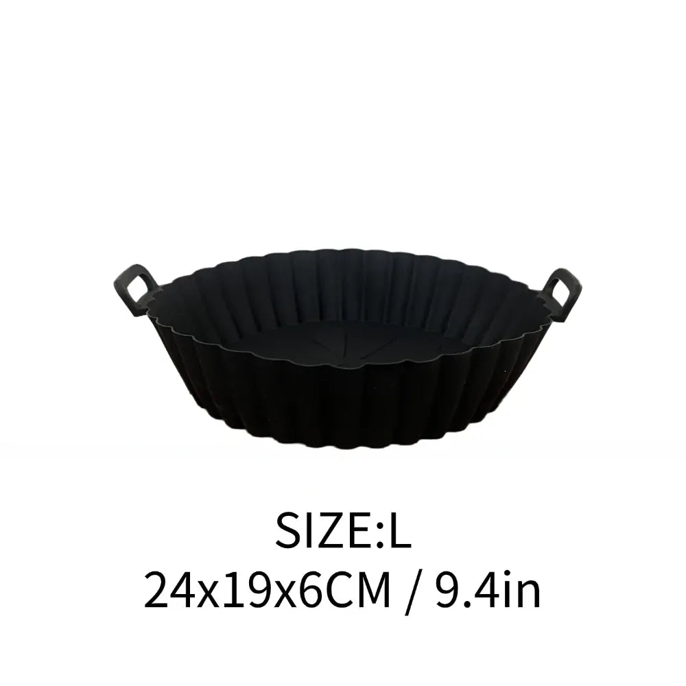 Moule Silicone Réutilisable Air Fryer Rond - Lot de 2 Pièces Air Fryer