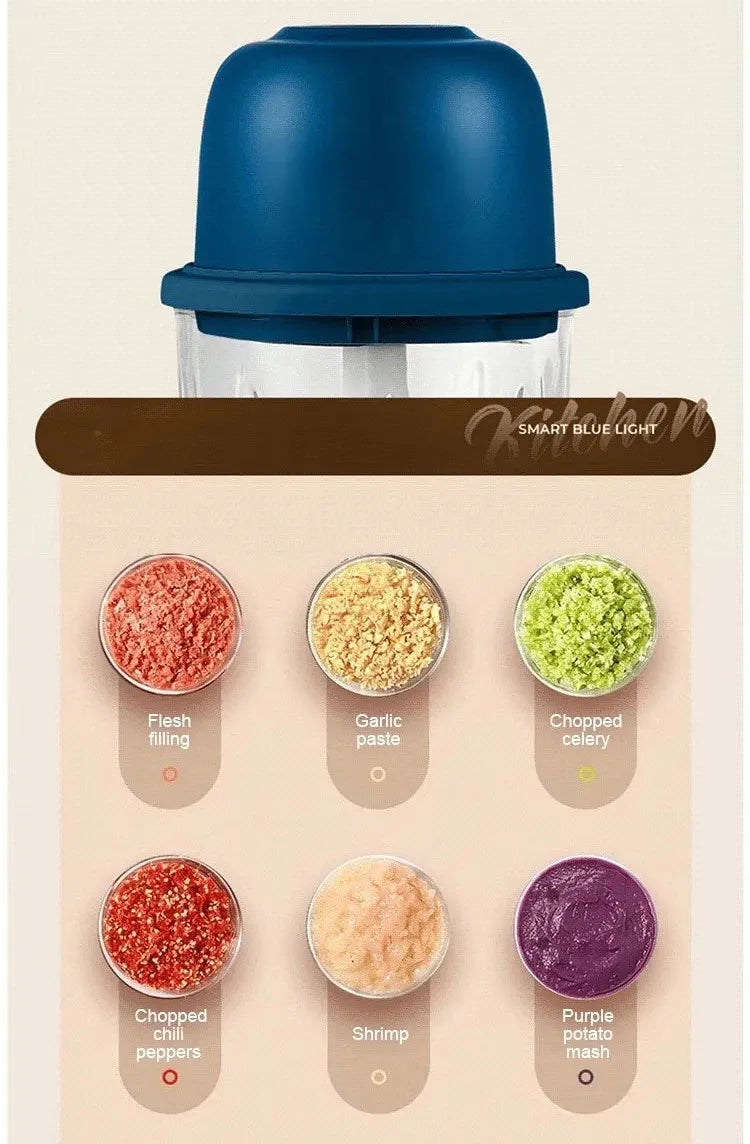 Mini Hachoir Électrique Sans Fil 260 ml — Ail, Légumes, Viande mini hachoir
