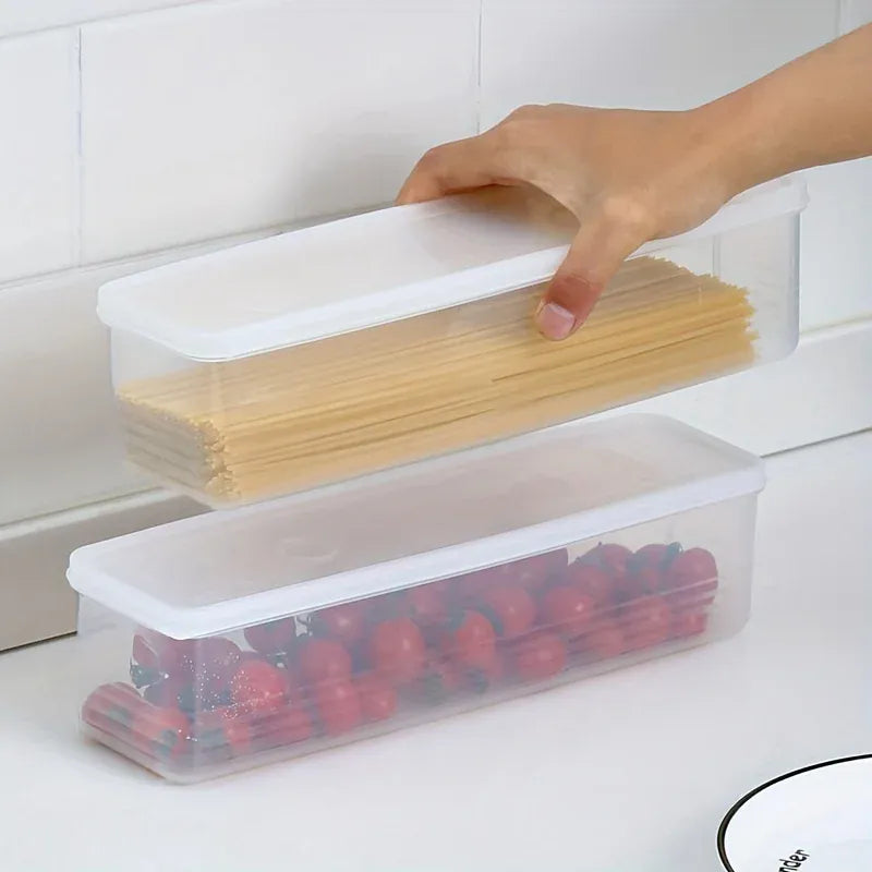 Organiseur Frigo Rectangulaire 4 Pièces en Plastique Transparent