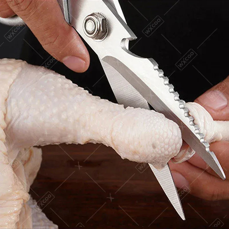 Ciseaux de cuisine inox multifonctions pour couper viandes et os ciseaux