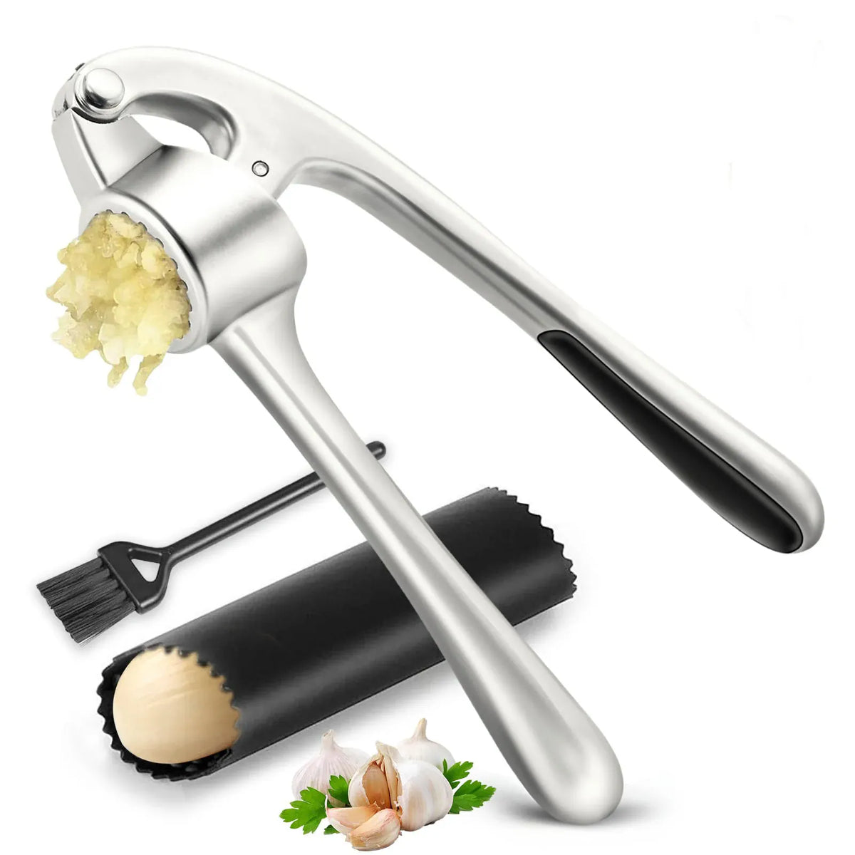 Presse-Ail Inox Manuel avec Éplucheur et Nettoyeur Inclus presseail