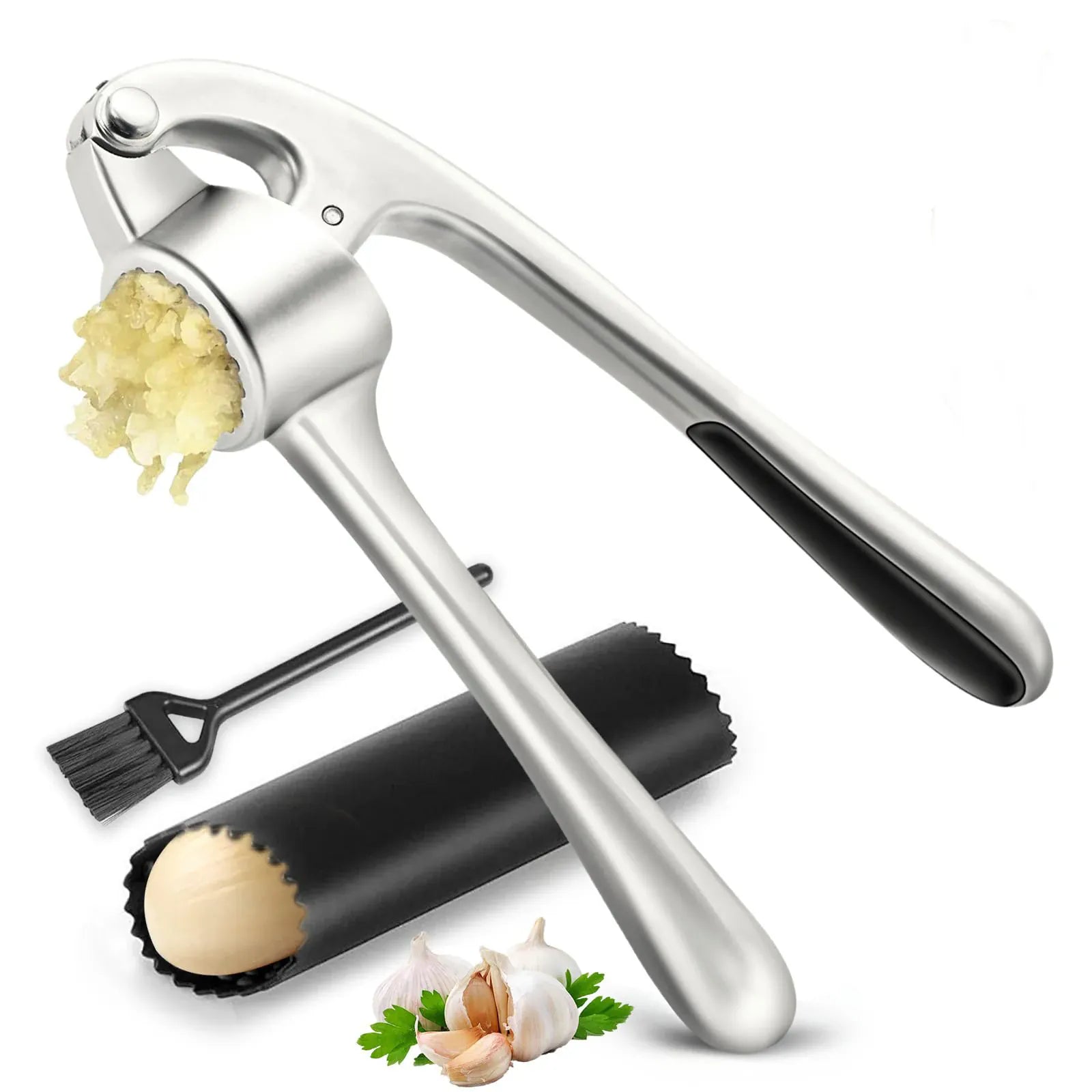 Presse-Ail Inox Manuel avec Éplucheur et Nettoyeur Inclus presseail