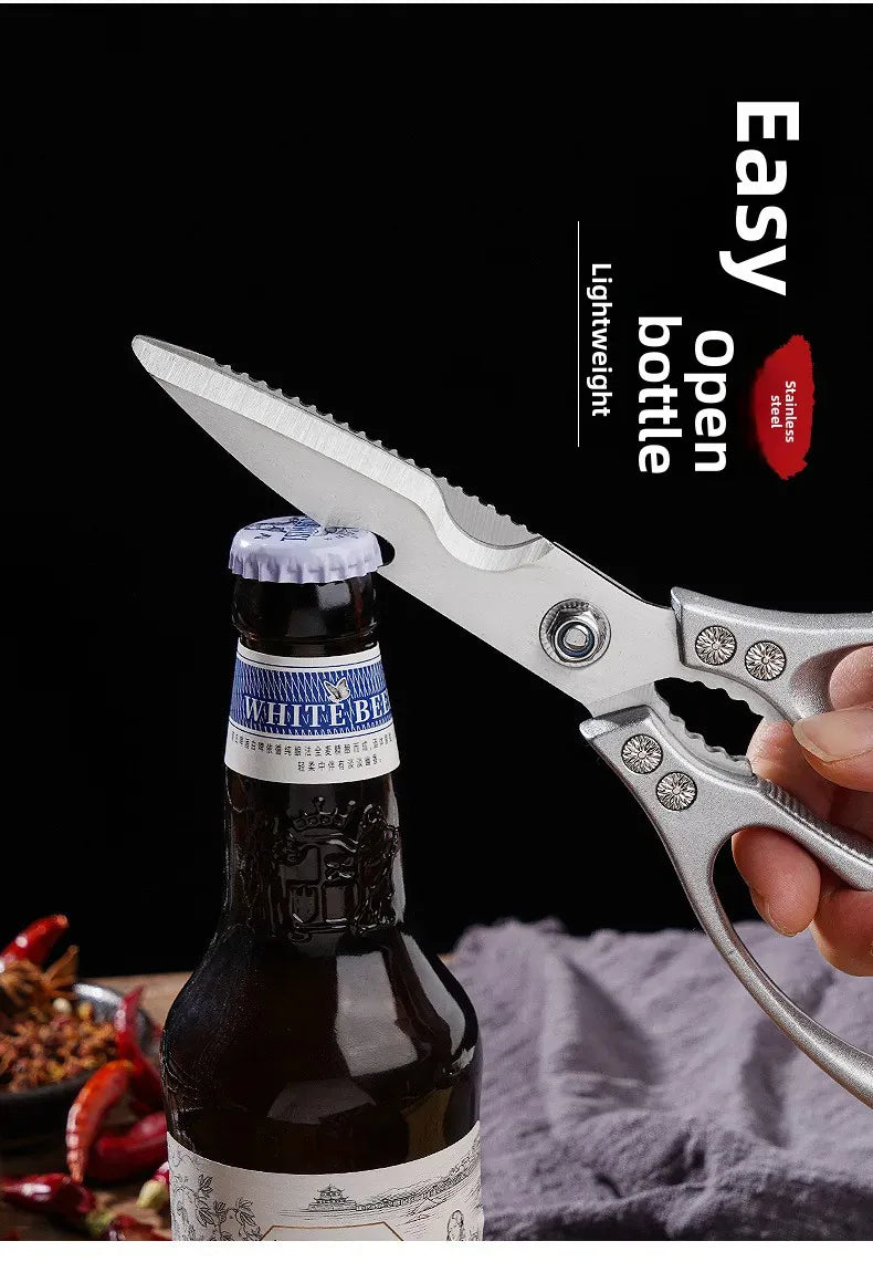 Ciseaux de cuisine en inox multifonction pour couper les os ciseaux