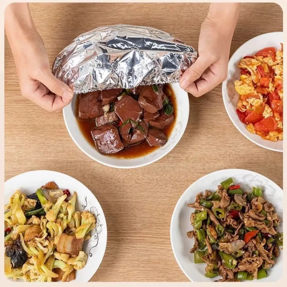Couvercles Alimentaires Réutilisables en Aluminium - Lot de 60 Pieces