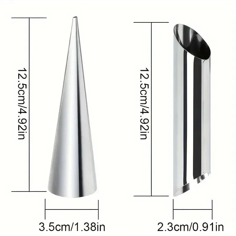 Set de 5 Outils de Pâtisserie en Acier Inoxydable - Moules à Croissants et Tubes à Pâtisserie douillepoche