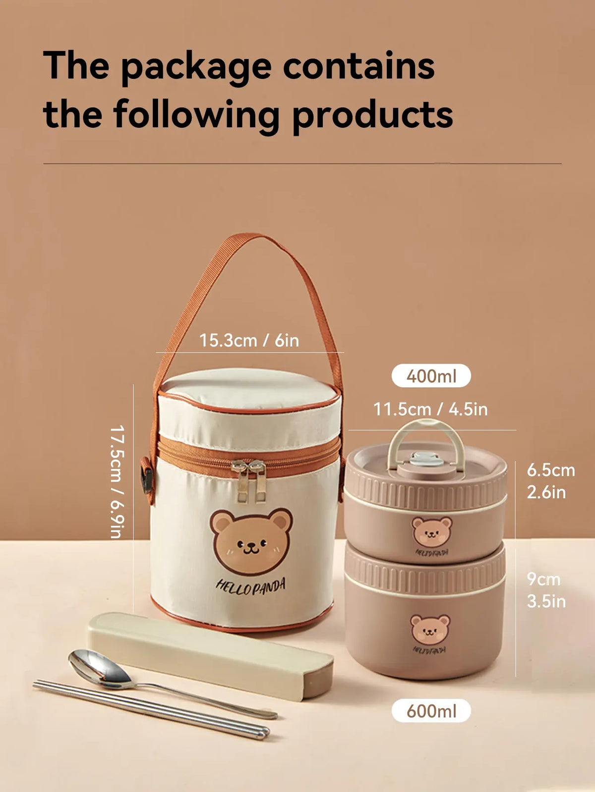 Ensemble de 4 Lunchbox cylindriques isothermes pour enfants (2 litres) Lunchbox