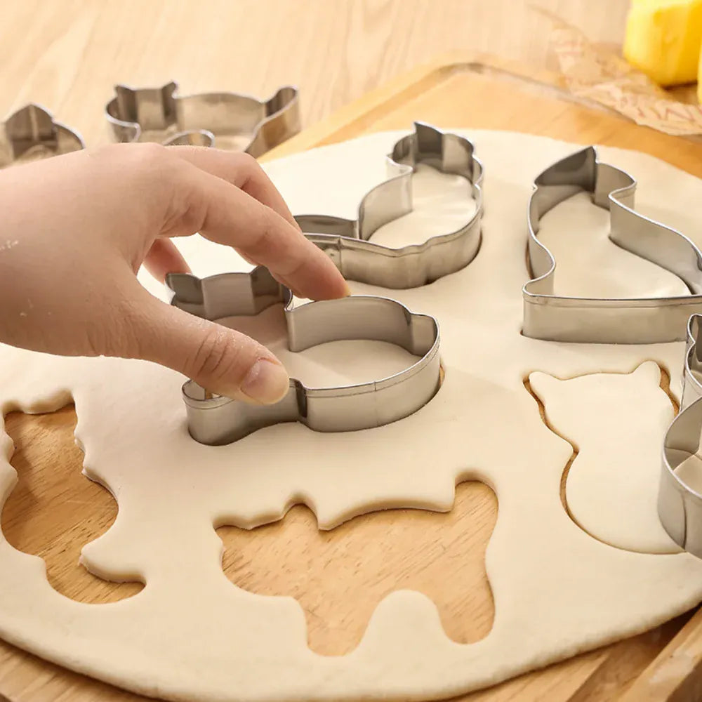 Emporte-pièces en inox 9 pièces - Formes de chats pour biscuits emportepieces