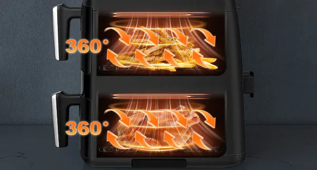 Friteuse Sans Huile Double Panier 11L 2500W 6 en 1 Écran Tactile airfryers