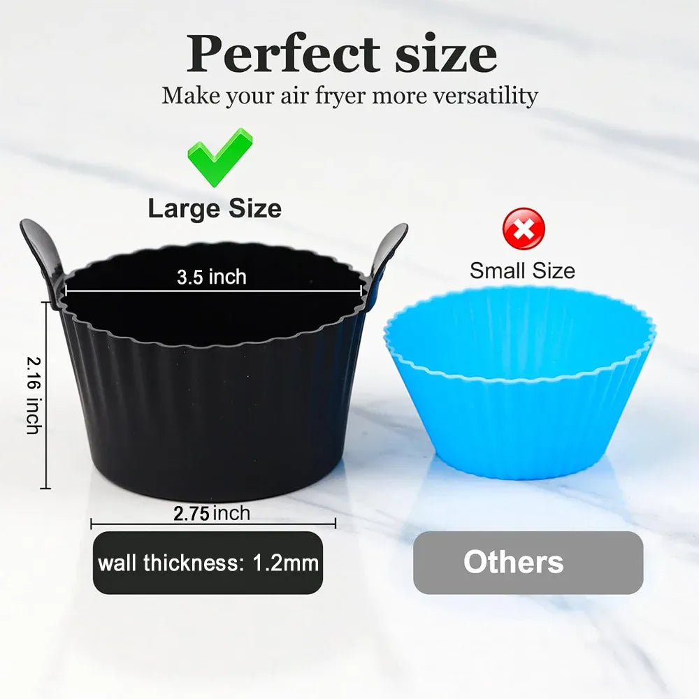 Ramequins Silicone Air Fryer Réutilisables Lot de 5 pièces Air Fryer