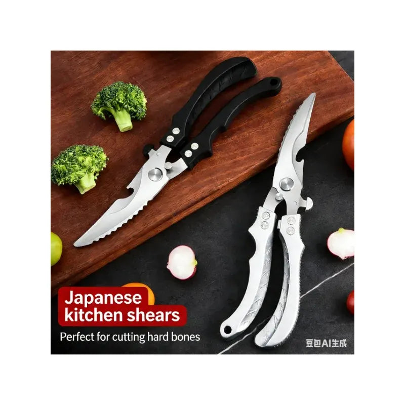 Ciseaux de cuisine en inox | Ultra aiguisés et multifonctions ciseaux