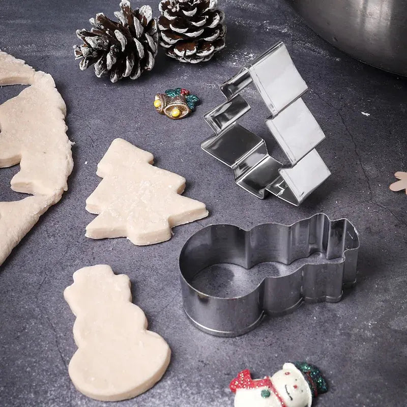 Emporte-pièces de Noël en Acier Inoxydable – Set de 6 Formes Festives emportepieces
