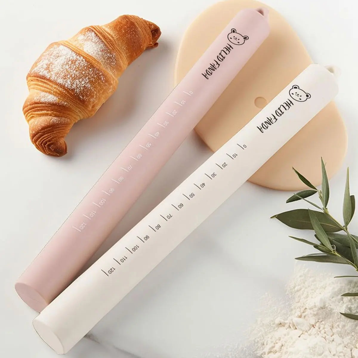 Rouleau à pâtisserie en silicone anti-adhérent avec noyau en acier inoxydable - Outil de cuisson multifonctionnel rouleaupatisserie