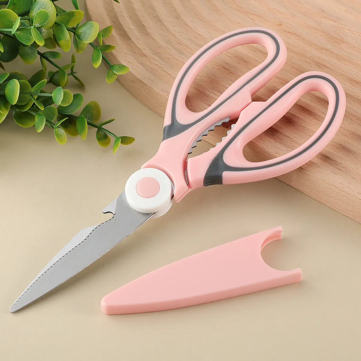 Ciseaux de cuisine en inox multifonctions avec protection | Coupe viandes et légumes ciseaux
