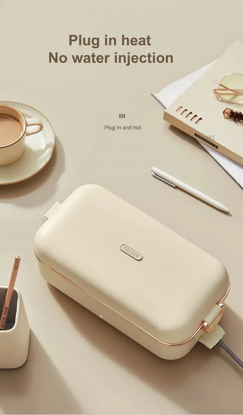 Lunch Box Chauffante Électrique 45W 800ml — Cuve Inox 304, Sans Eau, 70°C lunchboxchauf