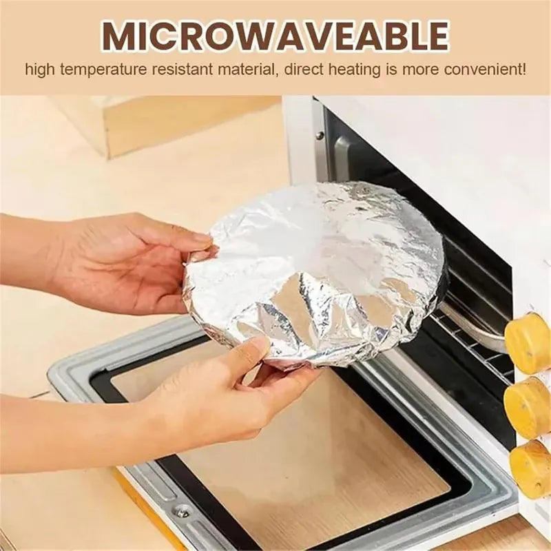 Couvercles Alimentaires Réutilisables en Aluminium - Lot de 60 Pieces