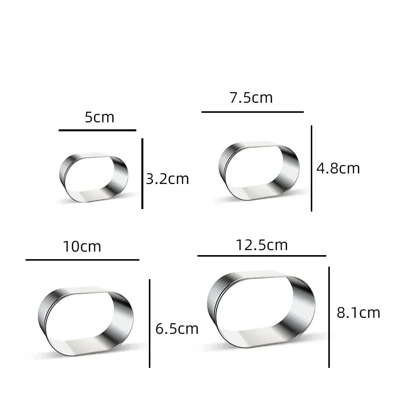 Emporte-pièces en métal rectangulaires - 12 pièces pour pâtisserie emportepieces