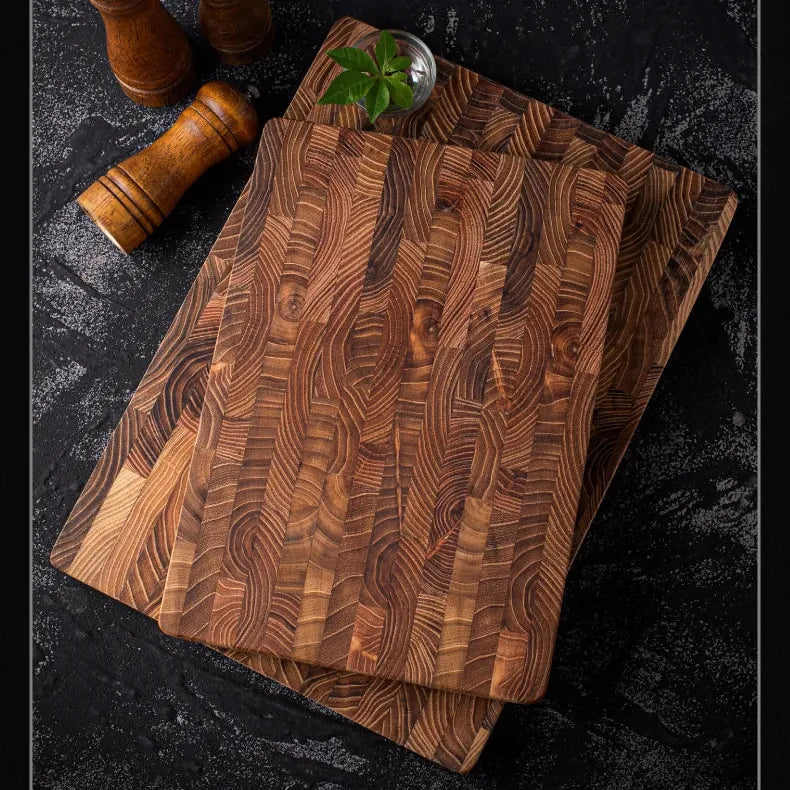 Planche à Découper en Bois de Teck Massif – 2 Tailles (34×22 cm ou 42×30 cm) planche a decouper en bois