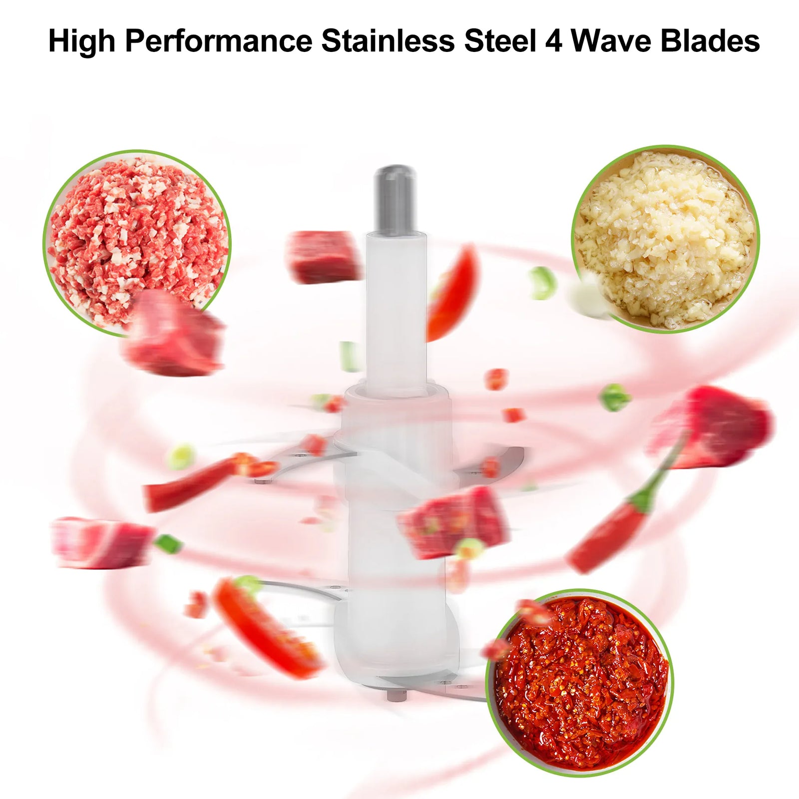 Hachoir Électrique 500W 1,8L Verre – 4 Lames Inox 304 – Dual Control Viande Légumes hachoir electrique