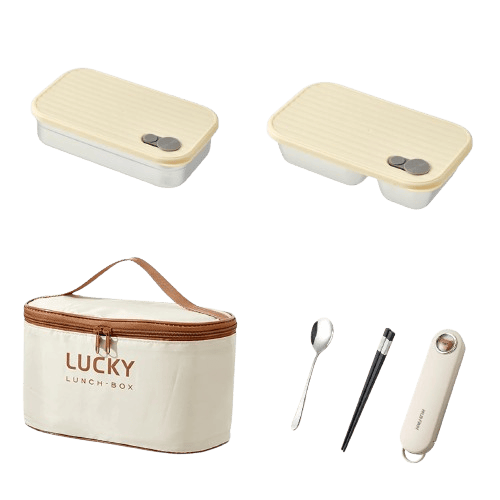 Ensemble Lunch Box Lucky - 700ml Étanche Anti-Fuite Bento