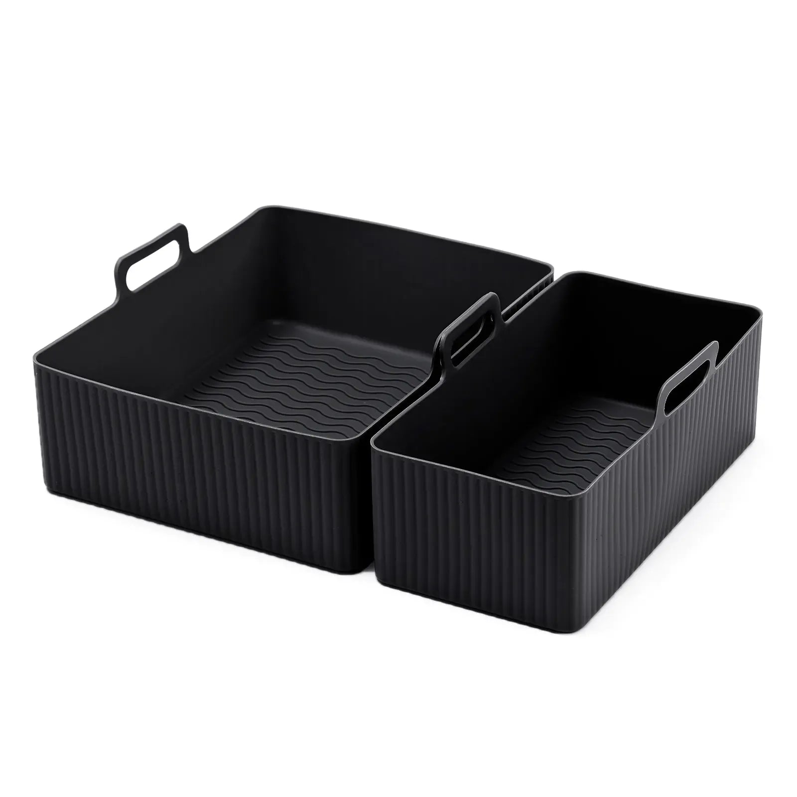 Moule Silicone Air Fryer Réutilisable Lot de 2 Pièces Rectangulaires Air Fryer