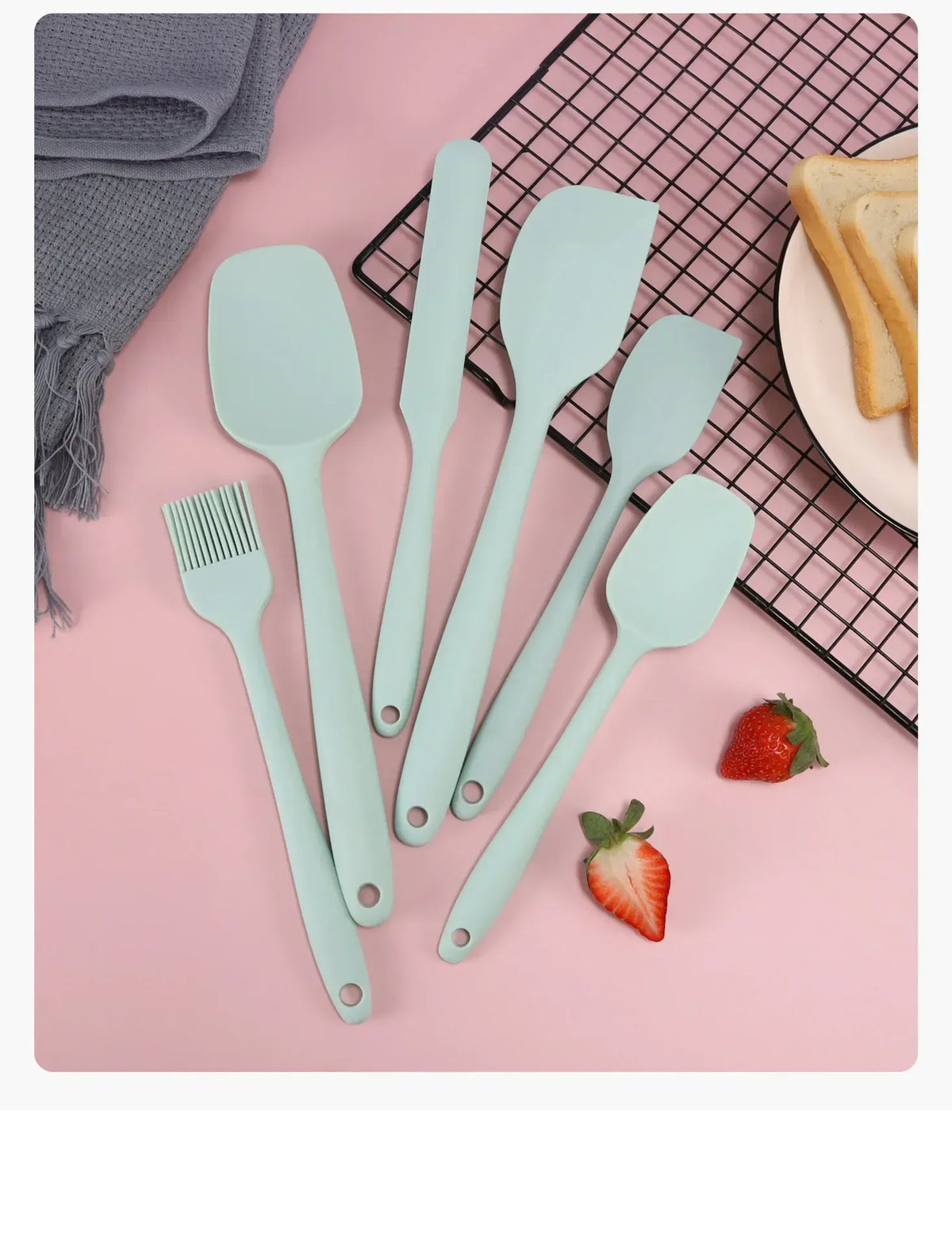 Set Spatules Silicone 6 Pièces Résistantes à la Chaleur pour Cuisine spatule en silicone