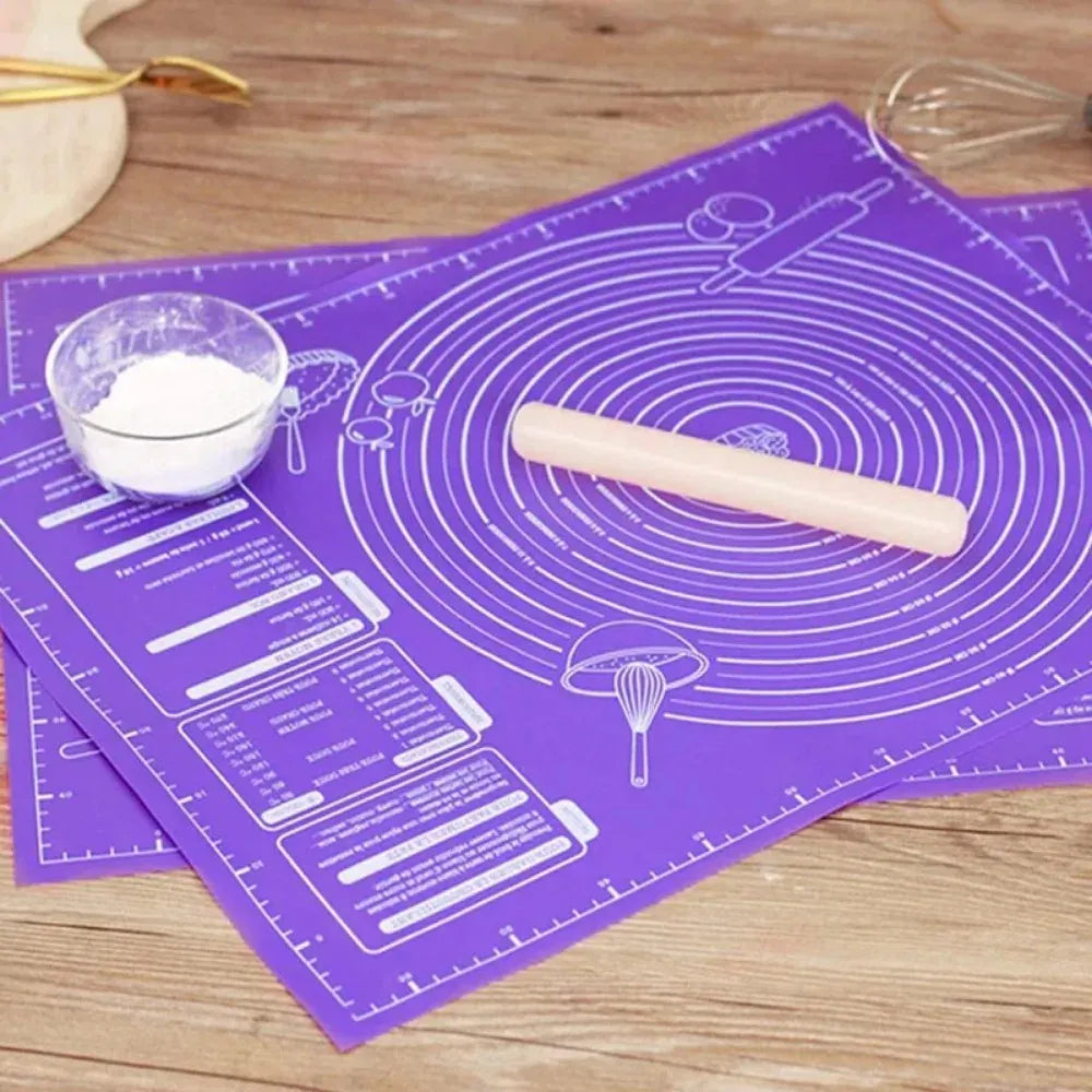Tapis de cuisson en silicone alimentaire avec repères de mesure pour pâte et pâtisserie tapisdecuisson