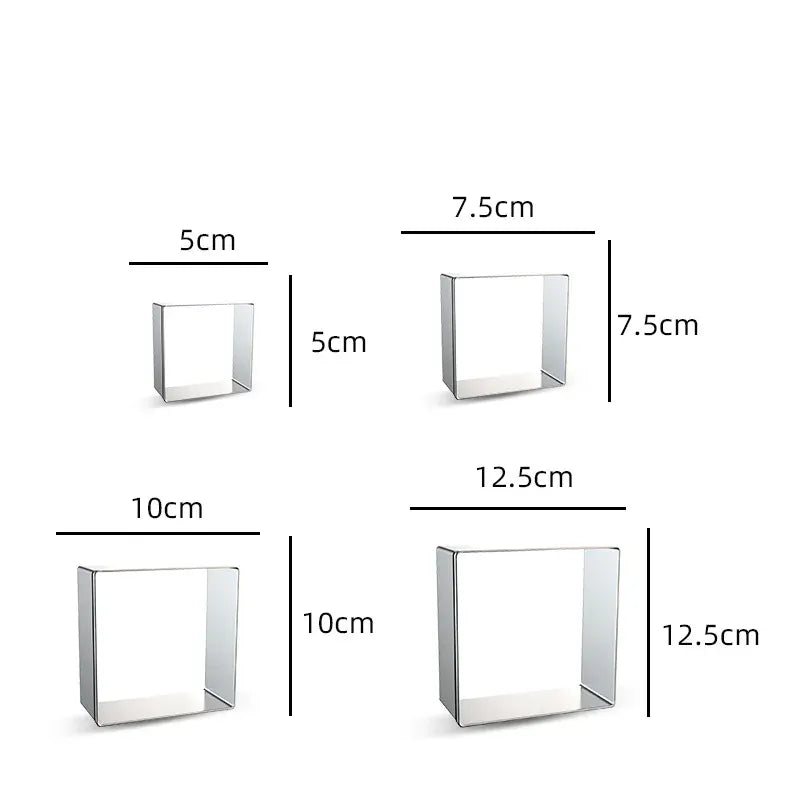 Emporte-pièces en métal rectangulaires - 12 pièces pour pâtisserie emportepieces