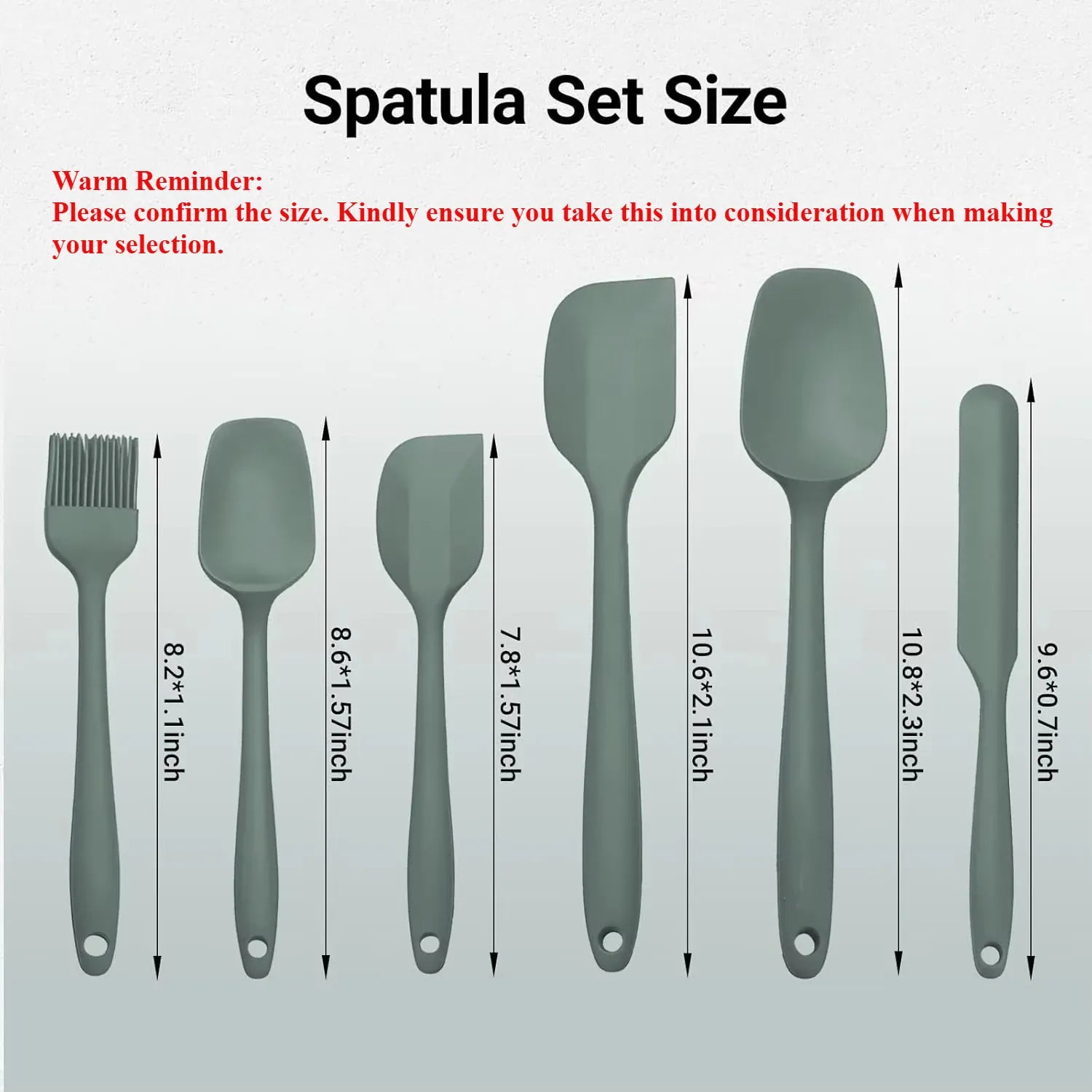 Set Ustensiles Silicone 6/9 Pieces Résistants Chaleur pour Pâtisserie spatule en silicone