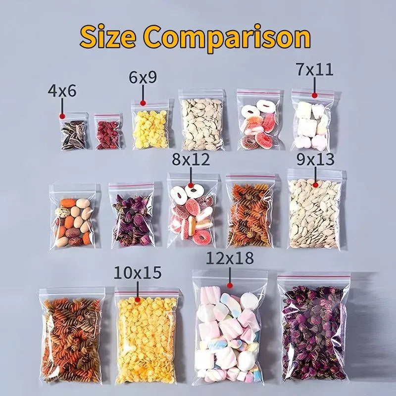 sachets zip plastiques transparents